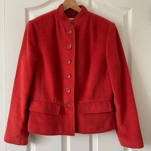 Chadwick's Orange Wool & Cashmere Blazer Jacket 10